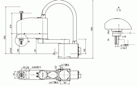 Horizontal Multi Joint Robot 600mm Arm Stroke Four Axis Scara Robot