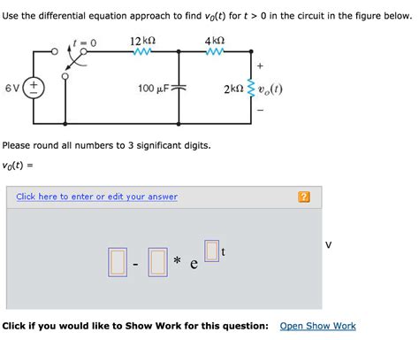 Solved Use The Differential Equation Approach To Find V 0 Chegg