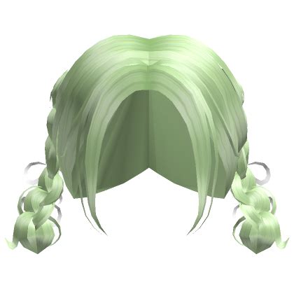 Y2K Braided Lush Fluffy Pigtails Green S Code Price RblxTrade