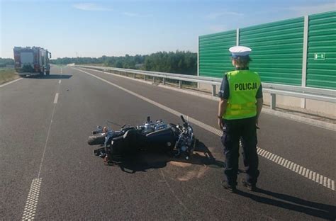 Mier Motocyklisty Na Drodze S W Konstantynowie Dzkim Latek