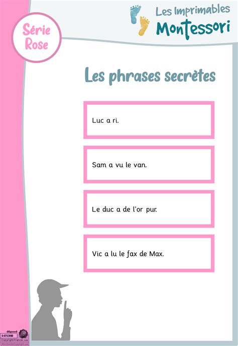 S Rie Rose Montessori Le Pack De Lecture Script