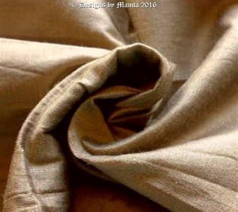 Ecru Brown Silk Fabric By The Yard | Curtains & Dressmaking Material