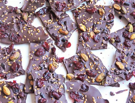 Superfood Dark Chocolate Cranberry Bark Beautiful Eats And Things