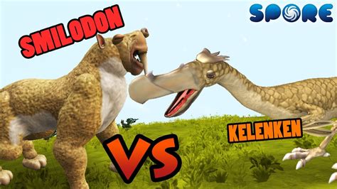 Smilodon Vs Kelenken Cenozoic Era Battle S1E1 SPORE YouTube