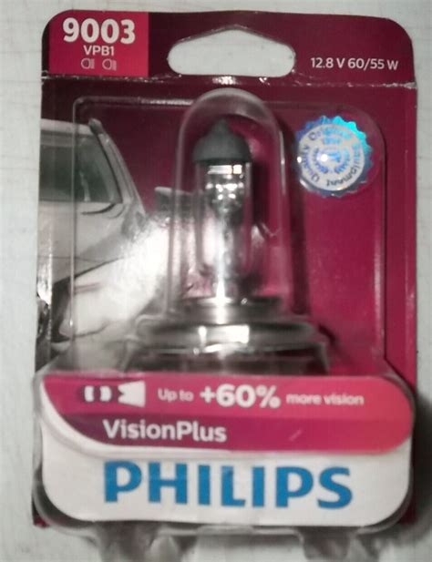 New Philips 9003 Visionplus Upgrade Headlight Bulb 1 Pack 9003vpb1 Ebay