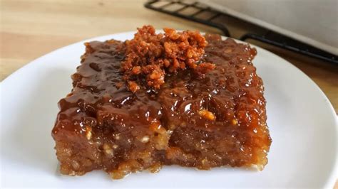 Biko Filipino Sweet Rice Cake With Latik Topping Easy