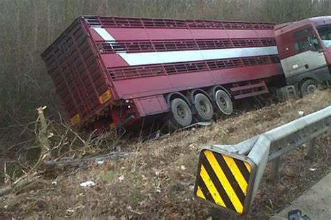 In Pictures Two Lorry Crashes On M6 Near Coleshill Cause Motorway