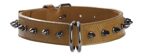 Collar De Cuero Para Perros Hercule Bobby Color Camel