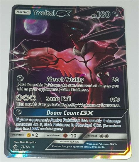 Pokemon Yveltal Gx Holo Ultra Rare Forbidden Light Near Mint