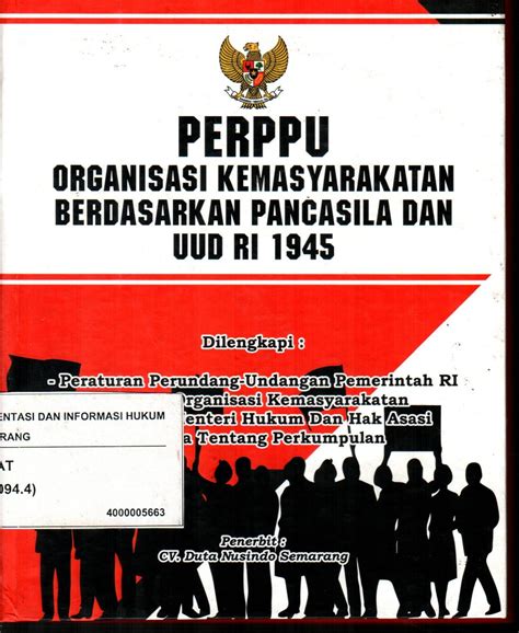 Perppu Organisasi Kemasyarakatan Berdasarkan Pancasila Dan Uud Ri 1945