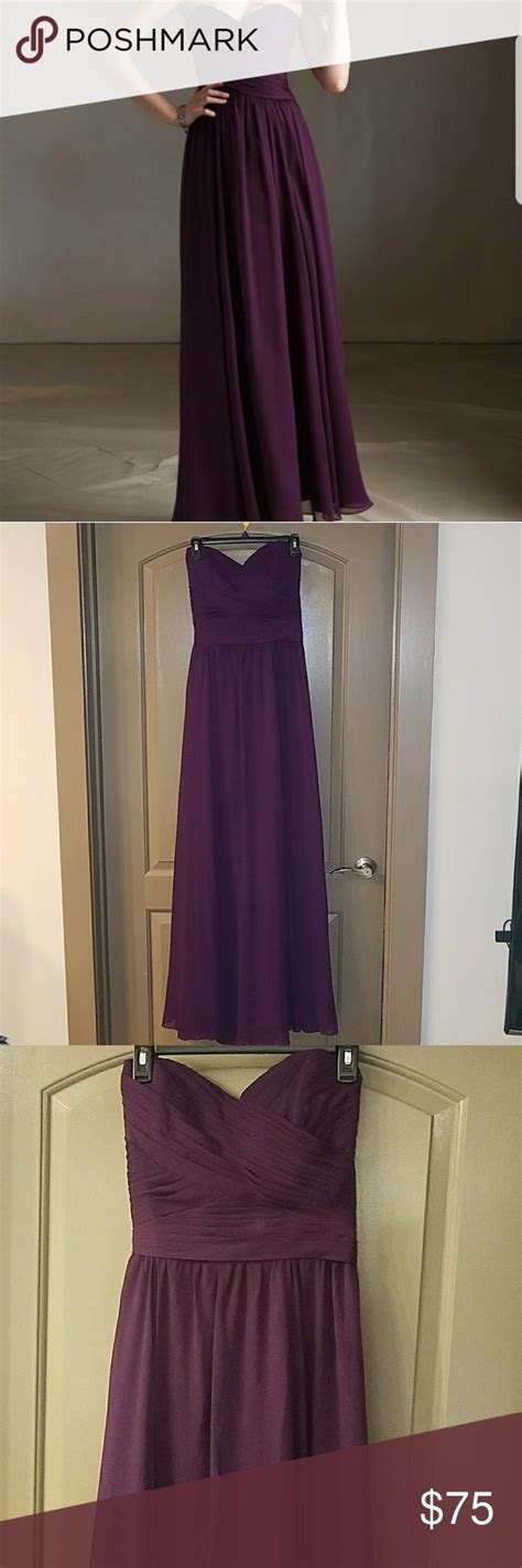 Mori Lee Chiffon Eggplant Bridesmaid Dress Eggplant Bridesmaid