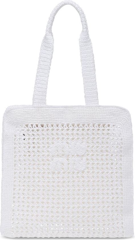 Miu Miu Interwoven Straw Tote Bag ShopStyle