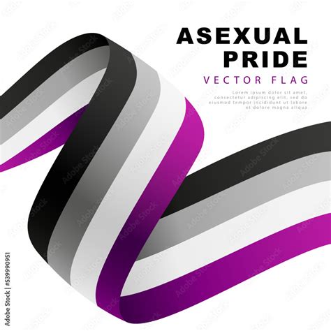 Ribbon In The Form Of A Flag Of Asexual Pride Lack Of Sexual