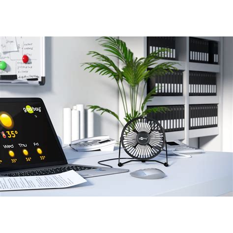 Goobay Zoll Usb Ventilator F R Den Schreibtisch Schwarz Kr