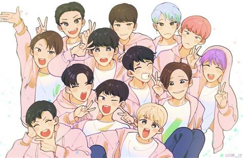 Seventeen Fan Art Kpop Fanart Exo Anime