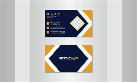 Modern Yellow And Black Business Card Design Vector Art At