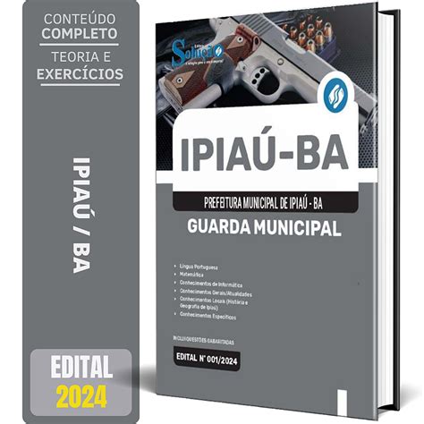 Apostila Prefeitura de Ipiaú BA 2024 Guarda Municipal Solução