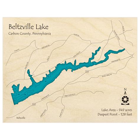 Beltzville Lake Custom Laser Cut Art Lake Art Llc