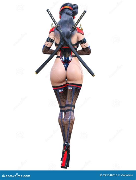 3d Japanese Assassin Woman Render Stock Illustration Illustration Of Attack Blade 241348013