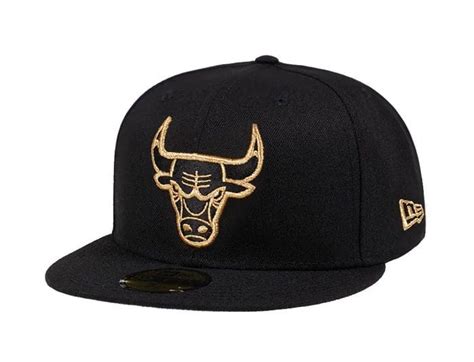 Chicago Bulls All About Black And Gold 59fifty Fitted Hat By Nba X New