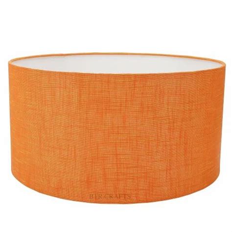 Btr Crafts 16 Inches Drum Orange Texture Lamp Shade Table And Floor