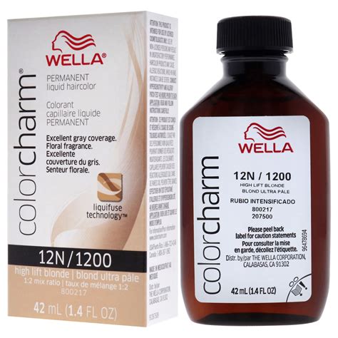 Wella Color Charm Permanent Liquid Haircolor 12n 1200 High Lift