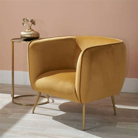 Lucca Gold Velvet Chair With Gold Legs Zurleys