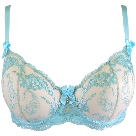 Passion Wave Blue Sheer Balconette Bra