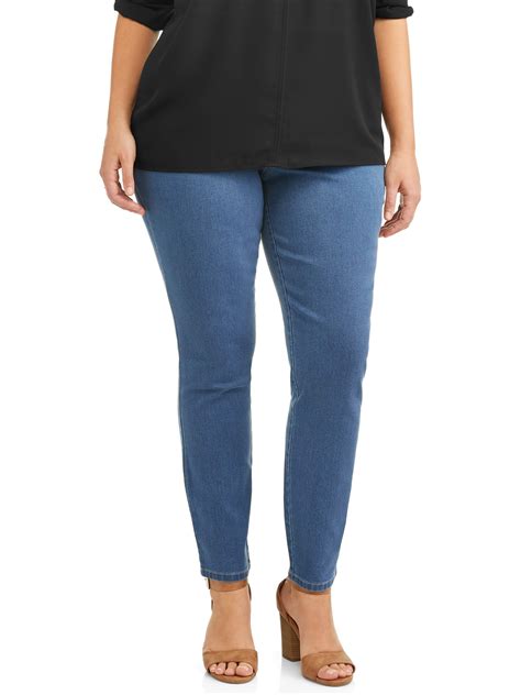 Just My Size Womens Plus Size Pull On Stretch Denim Jegging