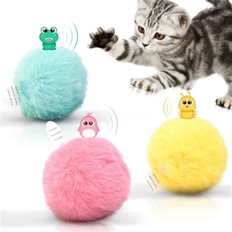 Buy Potaroma Pack Fluffy Plush Cat Ball Toys With Extra Silvervine