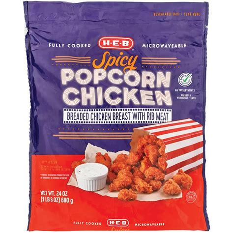 H E B Fully Cooked Spicy Popcorn Chicken Shop Meat At H E B