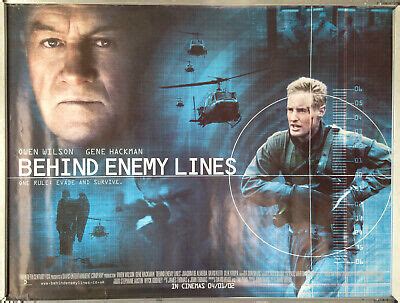 Cinema Poster: BEHIND ENEMY LINES 2002 (Quad) Gene Hackman Owen Wilson ...