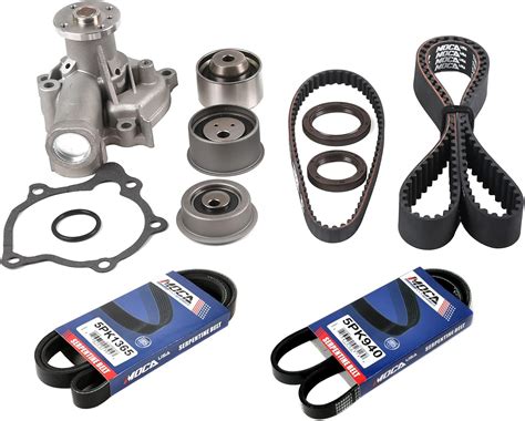 Mplus Timing Belt Kit And Water Pump And 2x Serpentine Belt Fits For Mitsubishi 2001