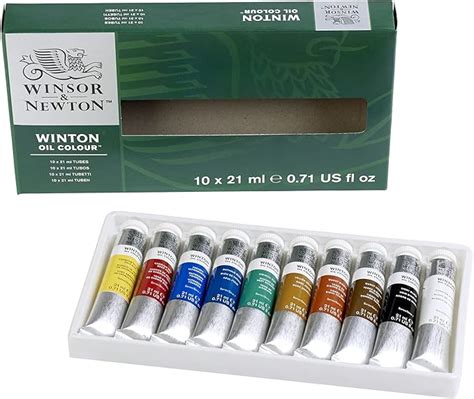 Winsor Newton Winton Oil Paint Set Of 10 X 21ml Tubes Amazon Co Uk