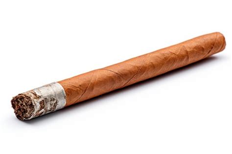 Un Solo Cigarrillo Aislado Sobre Un Fondo Blanco Foto Premium