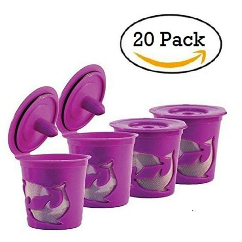 Reusable Keurig Coffee Filter Refillable K Cup Pod 20 Capsules