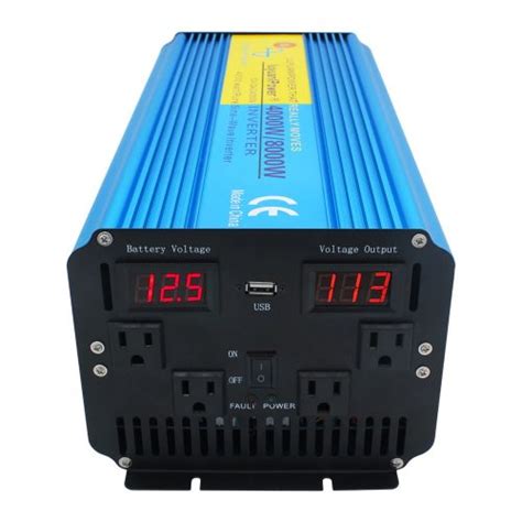 8000W Pure Sine Wave Power Inverter DC 12V 24V 48V To AC 220V 230V Voltage Converter - Dartello