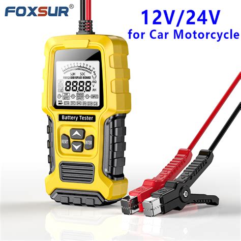 Foxsur V V Smart Battery Tester For Car Motorcycle Truck System