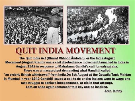 Quit India Movement - some interesting historical facts - Navrang India