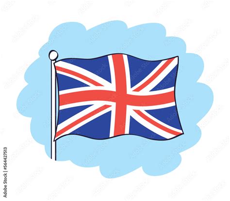 UK United Kingdom British Flag Cartoon Vector Icon Great Clip