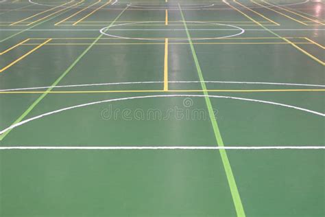 Markings on the Floor in the Gym Stock Photo - Image of light, game ...