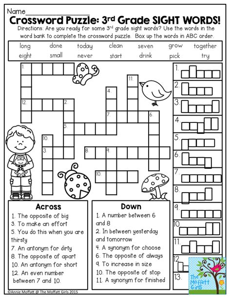 Second Of Two Crossword Puzzles