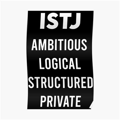 "ISTJ traits| istj quotes" Poster for Sale by dreamerpandaa | Redbubble