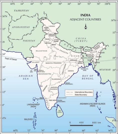 Map Work India Size And Location Class 9 Geography Chapter 1 Ncert Tutorials