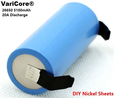 3PCS VariCore 26650 5100MAh Li Ion 3 7V 20A Discharge 3 6Vแบตเตอร