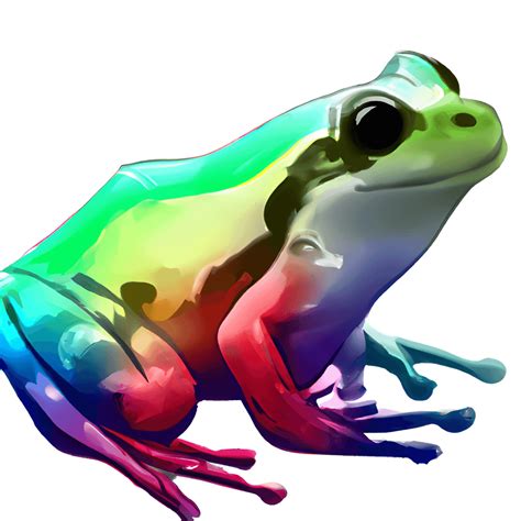 8k Rainbow Frog Graphic · Creative Fabrica