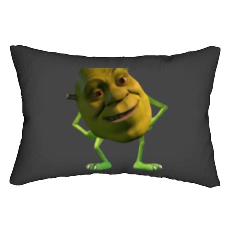 Shrek Mike Wazowski Meme Premium Lumbar Pillows Sold By