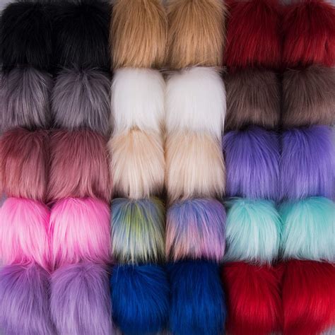 Amazon SIQUK 30 Pieces Faux Fox Fur Pom Pom With Elastic Loop