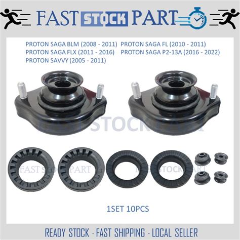 Set Pcs Rear Absorber Mounting Bush Coil Spring Rubber Proton Saga