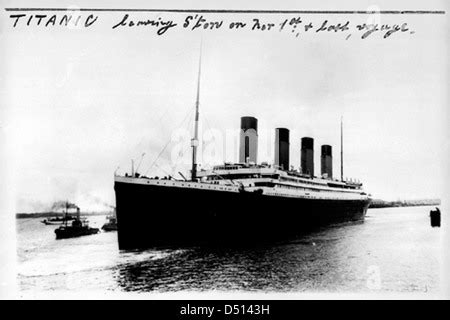 Titanic leaving Southampton Stock Photo - Alamy